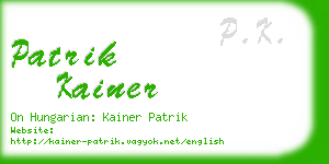 patrik kainer business card